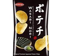 Koikeya Wasabi Nori Lot de 12 paquets de chips de pommes de terre 100 g