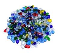 KOINEN Gravier d'aquarium, Gravier en Cristal de Verre coloré, for Aquarium, Pot de Fleurs, aménagement paysager, décoratif, Multicolore, 5-12 mm (9-12 mm, 500 g)(7 9mm1000g)