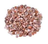 KOINEN Gravier d'aquarium, Pierre concassée en Cristal Clair de Lune Orange 5-12 mm for Aquarium, litière, jardinière, aménagement paysager (7-9 mm, 1000 g)(9 12mm500g)