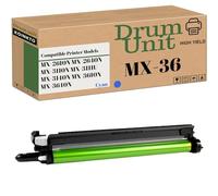 KOINKTO Tambour de rechange compatible avec Sharp MX-36 MX-36NU-SB pour imprimante MX-2610N MX-2640N MX-3110N MX-3111U MX-3140N 3610N 80 000 pages (cyan)
