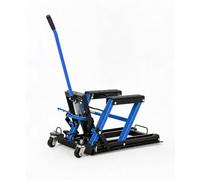 Koioplie Cric Moto Hydraulique à Ciseaux 680 kg - Table Élévatrice ATV/UTV, Commande au Pied, Hauteur Réglable 11,5-39 cm - Lève Moto pour Atelier et Entretien - Sécurité Renforcée - Bleu