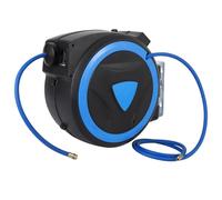 Koioplie Enrouleur de tuyau d‘air rétractable 3/8" 65FT, rembobinage auto | Tuyau hybride 3/8" 300 PSI + raccords laiton NPT 1/4 - rembobinage auto verrouillable - support 180° mural/plafond