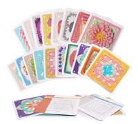 KOIROI Cartes au Crochet Granny Square, 50 Modèles Mix & Match, Modèles de Crochet Cartes Granny Squares avec Inscription et Photo et Livret Pratique pour Adultes et Débutants