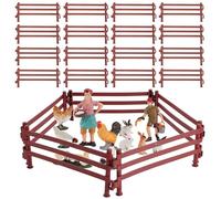 KOIROI Jouet de clôture de Cheval, 40 pièces pour Chevaux - Accessoires de clôture - Kit de Jeu - Jouet de clôture de Ferme - Mini Cheval - Clôture Corral - Jouet de clôture pour Grange