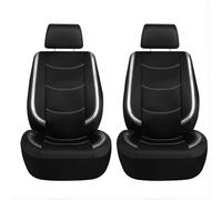 KOIYWQA 2 Housses de siège Auto, pour Citroen Jumpy III 2016-2025 avec Housses d'appui-tête, Bordure élastique et Compatible avec Les airbags latéraux,A Black