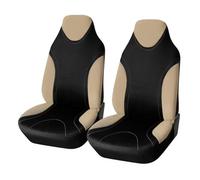 KOIYWQA 2 Housses de siège Auto, pour Renault Zoe 2019-2023 2024 Siège Auto Respirant Antidérapant Convient à Toutes Les Saisons Facile à Installer,A Beige