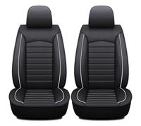 KOIYWQA 2 Housses de siège Auto, pour Toyota RAV4 Hybrid 2016-2025 Housses De Siège De Voiture en Cuir Imperméable Ensembles Housses De Siège Avant,C Black White