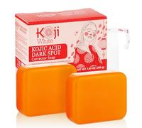 Koji White 4% Kojic Acid Dark Spot Corrector Soap For Exfoliating & Moisturizes with Vitamin C, Licorice Root Extract, Hydrating & Even Skin Tone Cleansing Bar for Face & Body, Vegan, 3.52 Oz (2 Bars)