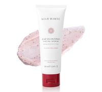 Koji White Exfoliating Facial Scrub, Gentle Face Wash with 1% Walnut Shell Powder, AHA, Kojic Acid Dipalmitate & Hyaluronic Acid | Hydrating, Unscented, Vegan, 100ml (3.38 Fl Oz)