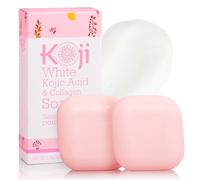 Koji White Kojic Acid & Collagen Skin Brightening Soap for Face & Natural Glowing Skin - Moisturizer, Body Cleansing Bar, Reduce the Appearance of Wrinkles, Vegan, Paraben-Free, 2.82 oz (2 Bars)