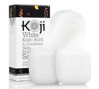 Koji White Kojic Acid & Glutathione Skin Brightening Soap for Body & Face Exfoliating, Hydrating and Cleansing Bar for Reduce the Appearance of Fine Lines and Wrinkles, Vegan, 2.82 oz (2 Bars)