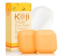 Koji White Kojic Acid & Vitamin C Brightening Soap, Hydrating Face & Body For Radiant Glow Skin, Nourishing, Moisturizing, Even Tone Cleansing Bar, Vegan, Paraben-Free, 2.82 oz (2 Bars)