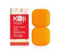 Koji White Pure Kojic Acid Skin Brightening Savon for Face with Hyaluronic Acid, Vitamin C - Skin Glowing, Moisturizing, Even Tone Cleansing Bar, Sun Damage Skin with Tea Tree, Vegan, 80g (2 Savons)