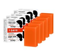 Kojic Acid Savon 5x100g Curcuma Savon éclaircissant pour la peau Huile de théier Noix de coco Naturel Soins de la peau Savon Visage Corps Nettoyage Taches de pigmentation