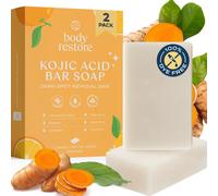 Kojic Acid Soap, (Orange 2 Pack), With Vitamin C,E, Shea Butter, Collagen, Hyaluronic Acid, Turmeric, Retinol For Dark Spots, All Natural Soap Bar, Paraben Free