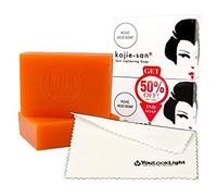 Kojie San Lot de 2 savons éclaircissants à l'acide kojique 65 g + 1 chiffon de nettoyage YouLookLight