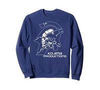 Kojima Productions White Video Gaming Merch Sweatshirt, Unisexe pour Adultes, Bleu Marine, S