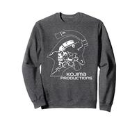 Kojima Productions White Video Gaming Merch Sweatshirt, Unisexe pour Adultes, Chiné Foncé, S