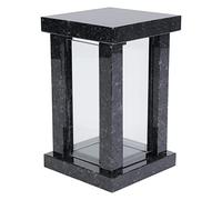 KOKA Lampe funéraire Granit Nero Angola Cimetière Bijoux funéraires de qualité supérieure Noir
