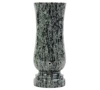 KOKA Vase Funéraire en Granit Vert Olive - Décoration Funéraire - Pierre Naturelle pour Cimetière