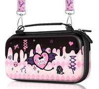 Kokaade Carrying Case for Nintendo Switch 2 (2025) - with Handle and Strap for Switch 2 Travel Cases Love Skull Cute Kawaii Design Portable Storage Carry Protective Hard Shell for Girls Boys Teens