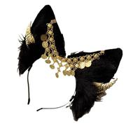 kokdid Bandeaux d'oreilles d'animaux réalistes avec pompons ethniques pour événements d'anime et tenue unique de festival