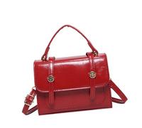 kokdid Élégant petit sac carré pour femme avec sangle réglable en PU sac à bandoulière pour un usage quotidien et un événement social, sac à main en polyuréthane, Rouge, One Size