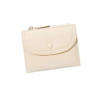 kokdid Étui à cartes moderne avec fermeture éclair pour femme - Taille compacte - Pratique - En cuir synthétique - Accessoire de mode élégant et compact, blanc, Beauté de masse