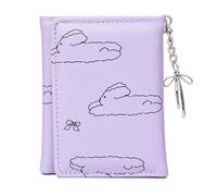 kokdid Korean Styles Portefeuille pour femme et professionnel léger et facile à transporter Porte-cartes Porte-monnaie élégant, violet