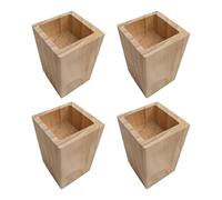 kokdid Lot de 4 hauteurs de meubles en bois naturel avec surfaces lisses et base antidérapante pour canapé, lit, table, meubles en bois