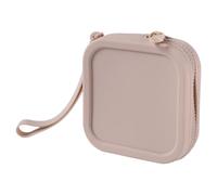 kokdid Petit sac à main carré en silicone pour pièces de monnaie, petit sac à cosmétiques, câble de charge, étui de rangement pour femmes et étudiants, Couleur riz., 9x9cm