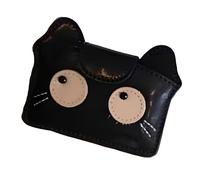 kokdid Porte-cartes amincissant multi-usages avec motif de chats rétro pour cartes de crédit et billets en papier, porte-cartes de poche, Noir , Beauté de masse