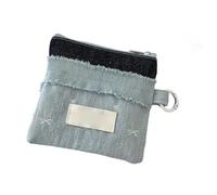 kokdid Portefeuille compact coloré pour filles pour cartes de crédit, pièces de monnaie, voyage essentiel, organiseurs de monnaie légers, fermetures éclair colorées, organisateur de cartes, Nœud bleu