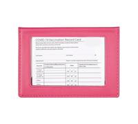 kokdid Portefeuille de voyage imperméable avec fenêtre transparente pour passeports et organiseurs de cartes amincissantes pour femmes, porte-documents résistant à l'eau, rose rouge