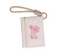 kokdid Portefeuille léger pour amoureux des animaux en cuir synthétique avec porte-cartes et dragonne facile à prendre en main, Blanc abeille, Beauté de masse