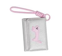 kokdid Portefeuille léger pour amoureux des animaux en cuir synthétique avec porte-cartes et dragonne facile à prendre en main, Argenté., Beauté de masse