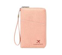 kokdid Portefeuille pour passeports bloquant les RFID - Organisateurs de documents de voyage - Pochette pour cartes de crédit - Étui pour femme et homme - Avec fermeture éclair de sécurité, b