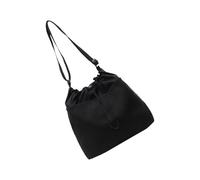 kokdid Sac à bandoulière en nylon essentiel pour femme avec cordon de serrage, sac à bandoulière intérieur spacieux pour voyage, usage quotidien, sac à bandoulière pour un usage quotidien, Noir , One
