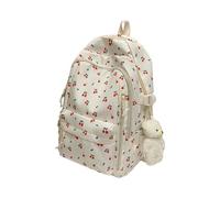 kokdid Sac à dos axé sur les jeunes avec imprimé floral réglable et rembourré, support spacieux pour ordinateur portable, utilisation en extérieur et campus, sac à livres élégant pour femme, CY