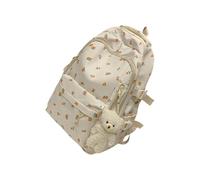 kokdid Sac à dos axé sur les jeunes avec imprimé floral réglable et rembourré, support spacieux pour ordinateur portable, utilisation en extérieur et campus, sac à livres élégant pour femme, mandarine