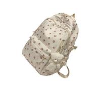 kokdid Sac à dos axé sur les jeunes avec imprimé floral réglable et rembourré, support spacieux pour ordinateur portable, utilisation en extérieur et campus, sac à livres élégant pour femme, fraise