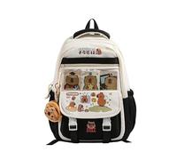 kokdid Sac à dos tendance Capybara offrant une grande capacité et une longue durée de vie Sac d'école pour les trajets quotidiens et les sorties japonaises, Noir , Single bag