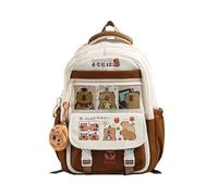 kokdid Sac à dos tendance Capybara offrant une grande capacité et une longue durée de vie Sac d'école pour les trajets quotidiens et les sorties japonaises, marron, Single bag