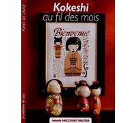 Kokeshi au fil des mois. Point de croix.