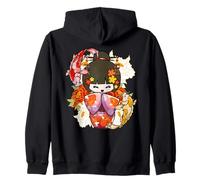 Kokeshi Poupée Koi Poisson Japonais Amateur Esthétique Sweat à Capuche