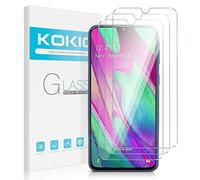 Kokio 3 Pièces Verre Trempé Compatible avec Samsung Galaxy A40, Film Protection en écran, Ultra Résistant, Anti Rayures, Sans Bulles, HD Transparent Vitre Protecteur pour Samsung A40