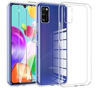 Kokio Coque pour Samsung Galaxy A41 avec 2 Verre Trempé Protection écran, Protection Case Antichoc TPU Housse pour Samsung A41, Transparent Non Jaunissant, Anti Rayures(6,1'')