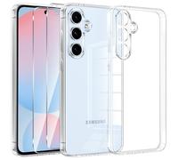 Kokio Coque pour Samsung Galaxy S24 FE 5G,avec 2 Pièces Verre Trempé,Transparent étui de Protection, Très Mince Silicone Antichoc Bumper Housse,Coque pour Samsung S24 FE 5G