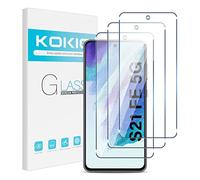 Kokio Lot de 3, Verre Trempé pour Samsung Galaxy S21 FE 5G,Vitre Protection écran,Film de Protection Dureté 9H Résistant aux Rayures Ultra-HD Complète 6.4"