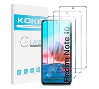 Kokio Lot de 3, Verre Trempé pour Xiaomi Redmi Note 10,Note 10s,Vitre Protection écran,Film de Protection Dureté 9H Résistant aux Rayures Ultra-HD Complète